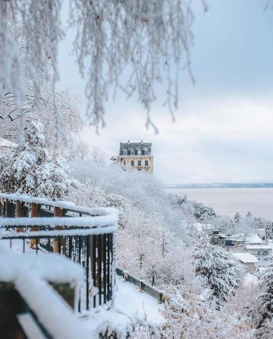 Appartement Avec Vue 180 Sur Le Lac Leman Thonon-les-Bains Exterior foto